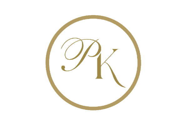 Karen and Pablo gold monogram